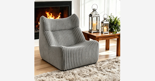 One-Piece Foam Sofa | Ergonomic Lounge Sofa with Plush Fabric & suporte lombar - Model MJ-FF003 | Mingjin Pufe China