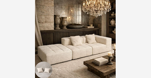 2-Seater Compressed Sofá | Compact Loveseat with 2 Side Almofada for Small Spaces - Model MJ-FF007 | Mingjin Pufe China
