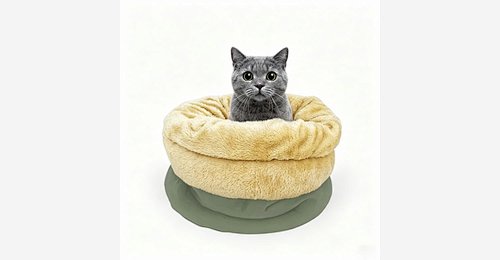 Custom 2-in-1 Cat Tunnel Bed | OEM & ODM Green Suede Plush Cat Cave with Removable Base - Model MJ-PET005 | Mingjin Pufe China