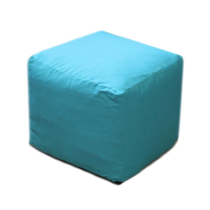Capa de sofá quadrada azul para saco de feijão