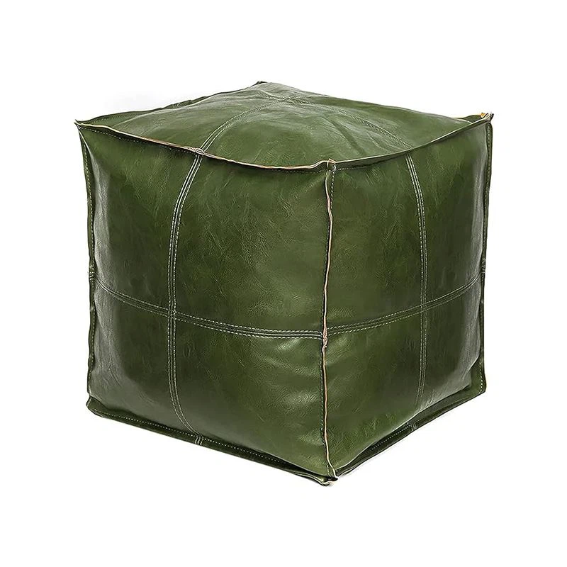 Capa de cadeira quadrada verde para saco de feijão