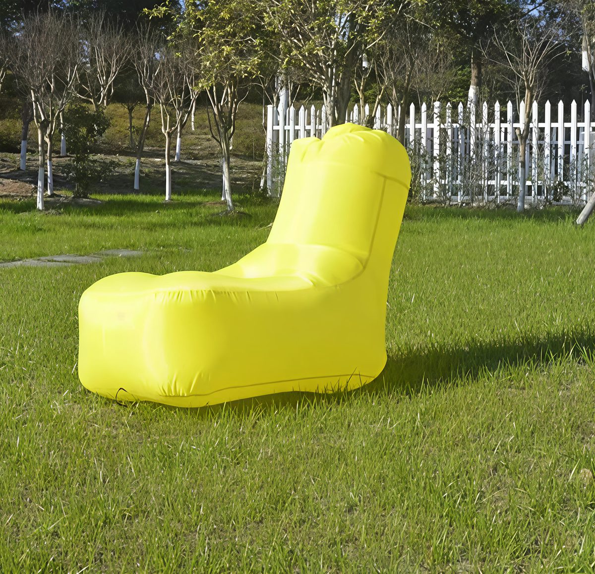 Air Lemon cadeira de pufe de ar amarelo